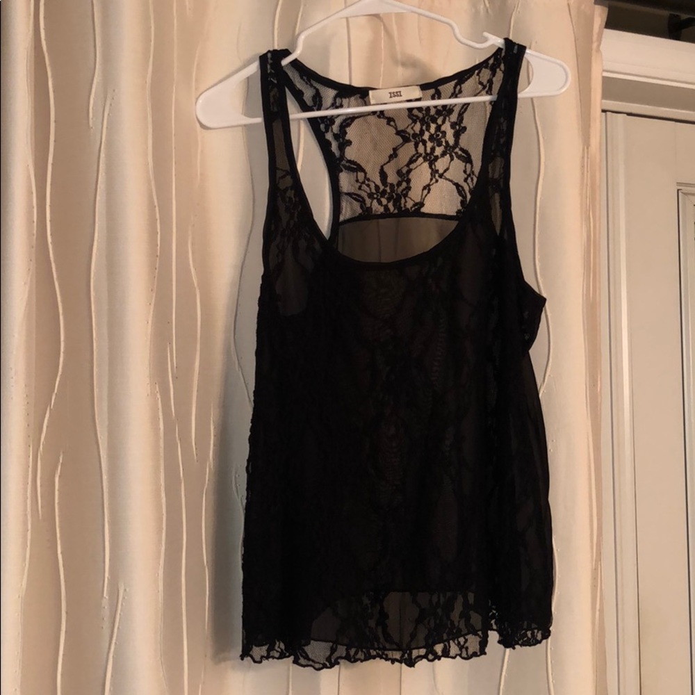 Delicate lace racerback tank